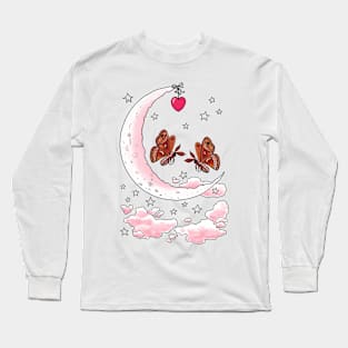 Moths and the Moon Valentine Long Sleeve T-Shirt